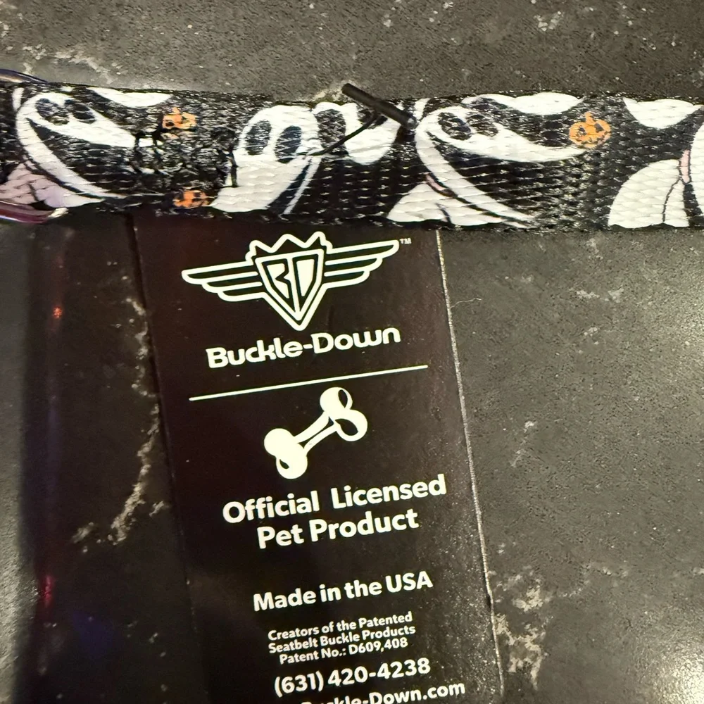 Buckle-Down Ghost and Pumpkin Pet Collar
